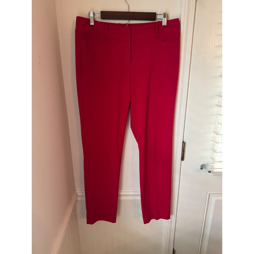 The Limited The New Drew Red Dress Pants Straight Leg Trousers Womens 10